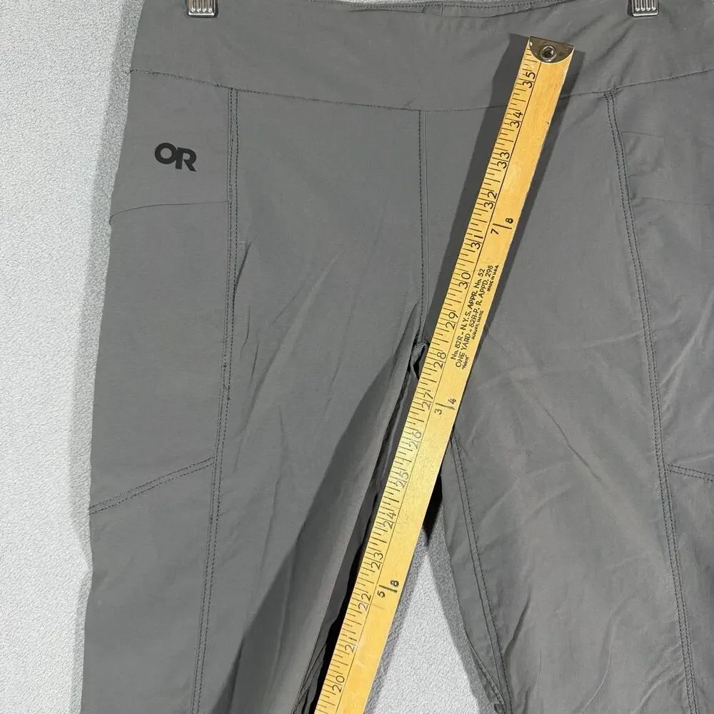 Outdoor Research Equinox Pants Womens Size 2 Gray Pull On Lightweight Nylon